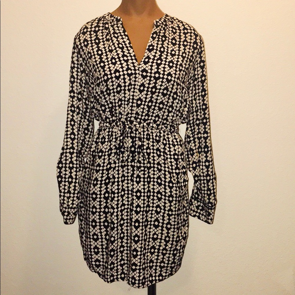 LOFT Diamond Tie Shirt Dress